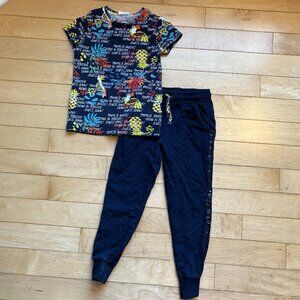 Coccodrillo - Tropical Kids' T-Shirt and Jogging Set, size 8